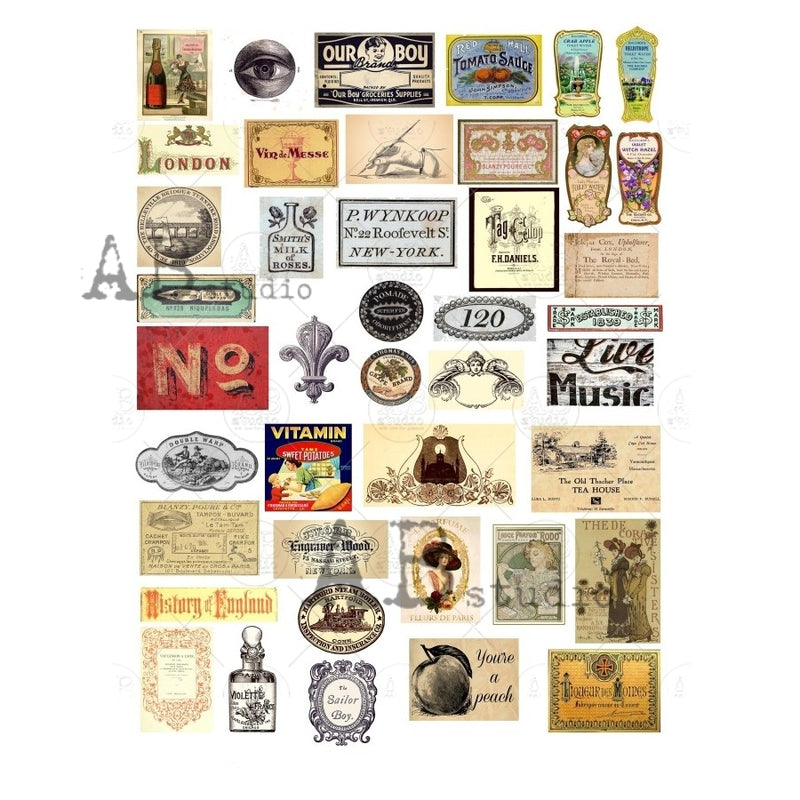 ABstudio - Paper Sticker Sheet - No. 0014