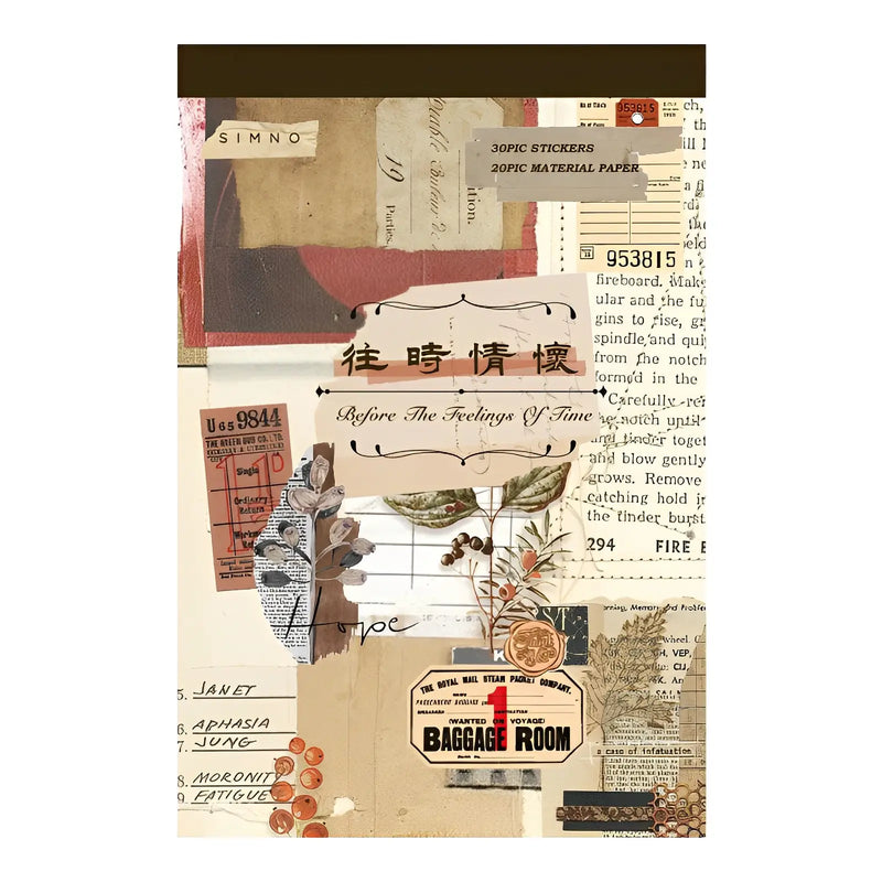 Vintage Scrapbooking Sticker Set Retro Journaling Supplies