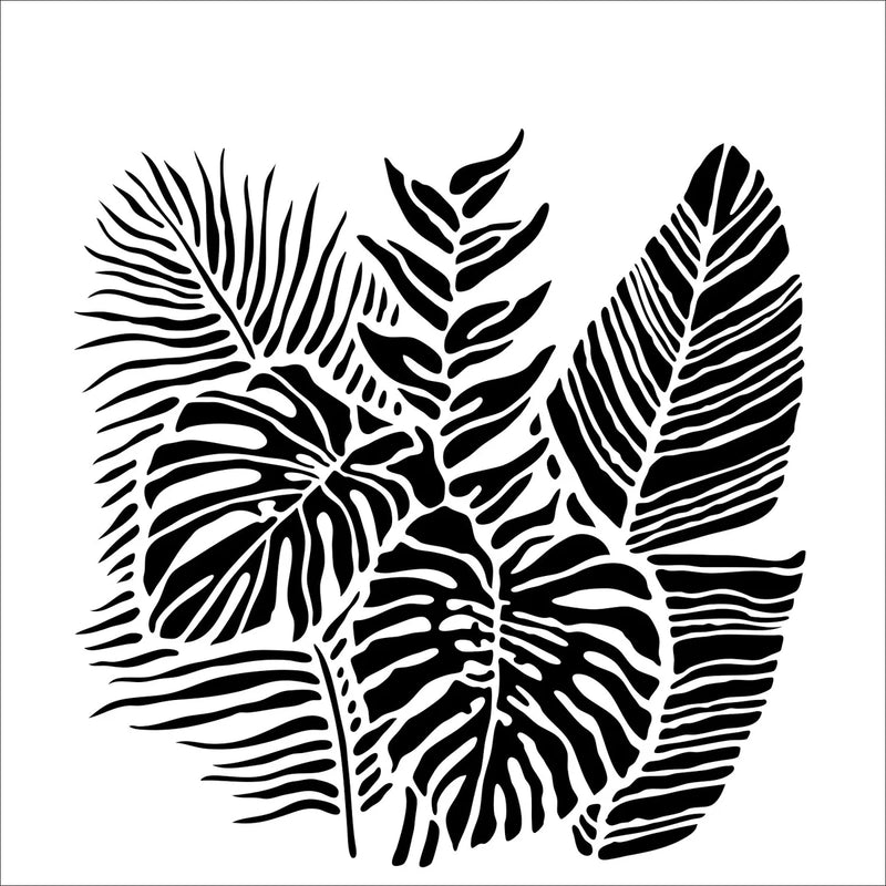 The Crafter's Workshop - 6x6 Stencil - Tropical Fronds
