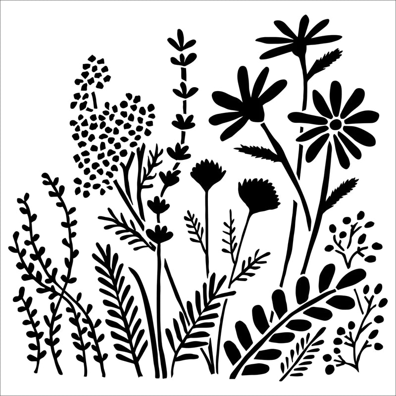 The Crafter's Workshop - 6x6 Stencil - Summer Meadow