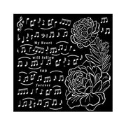 Thick Stencil - Precious Music and Peony - Root & Company
