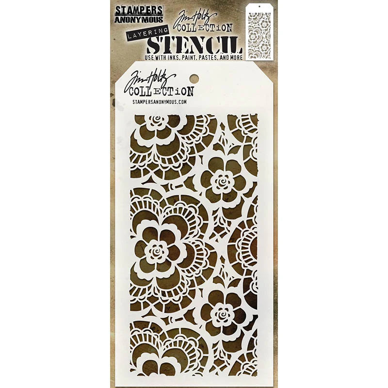 Stampers Anonymous - Tim Holtz - Layering Stencil - Lace