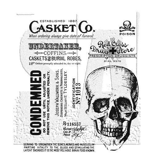 Tim Holtz Cling Rubber Stamps REST IN PEACE - Root & Company