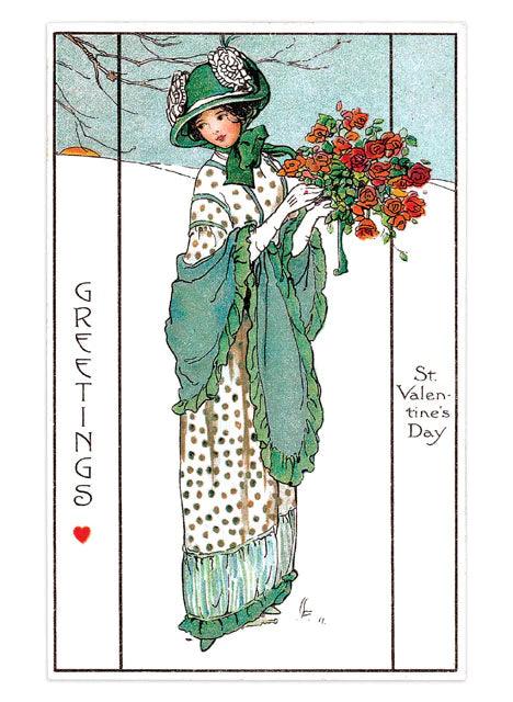 Valentine's Day Postcard Box - 36 Unique Vintage Postcards - Root & Company