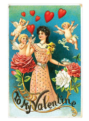 Valentine's Day Postcard Box - 36 Unique Vintage Postcards - Root & Company