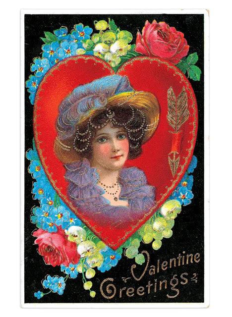 Valentine's Day Postcard Box - 36 Unique Vintage Postcards - Root & Company