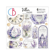 Vellum Morning In Provence Fussy Cut 6"x6" 6/Pkg - Root & Company