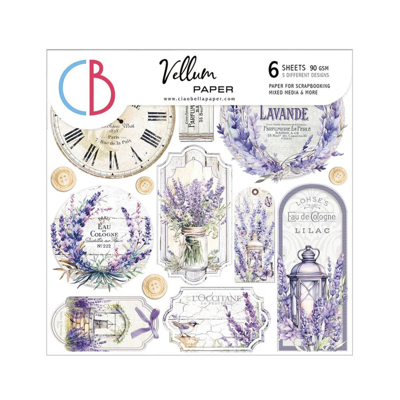 Vellum Morning In Provence Fussy Cut 6"x6" 6/Pkg - Root & Company