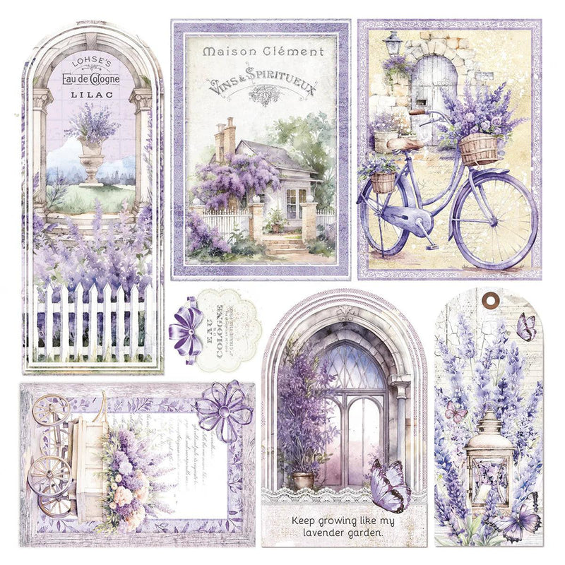 Vellum Morning In Provence Fussy Cut 6"x6" 6/Pkg - Root & Company