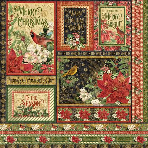 Warm Wishes Collection - 12 x 12 Double Sided Paper - Glad Tidings - Root & Company