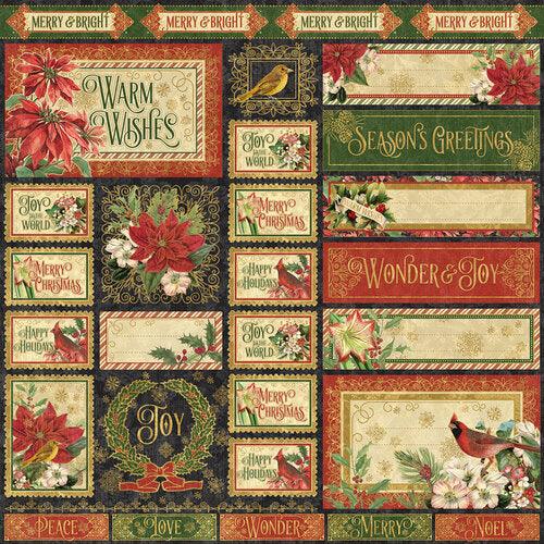 Warm Wishes Collection - 12 x 12 Double Sided Paper - So Very Merry - Root & Company