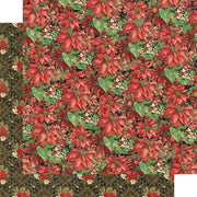 Warm Wishes Collection - 12 x 12 Double Sided Paper - Yuletide Floral - Root & Company