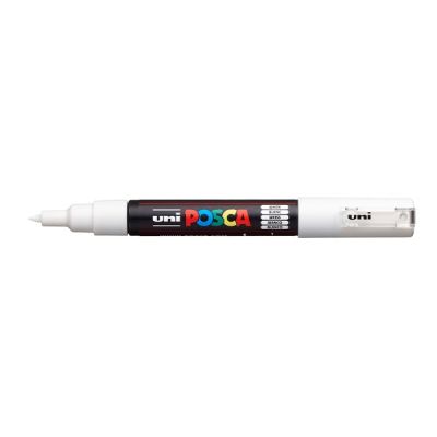 POSCA - Extra Fine Tip Acrylic Paint Marker (0.7 mm) - White