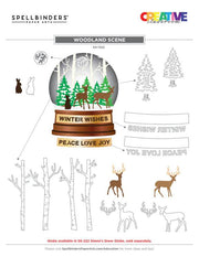 Woodland Scene Etched Dies From The Simon's Snow Globes Collection By Simon Hurley - Root & Company