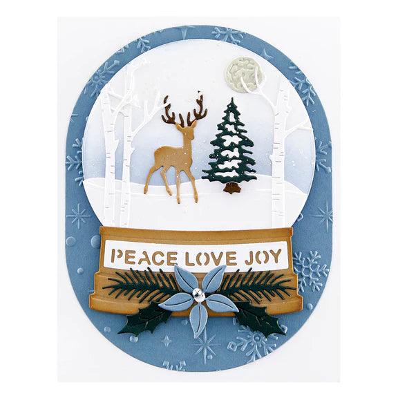 Woodland Scene Etched Dies From The Simon's Snow Globes Collection By Simon Hurley - Root & Company