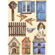 Colored Wooden Shapes - Create Happiness Welcome Home Houses - Root & Company